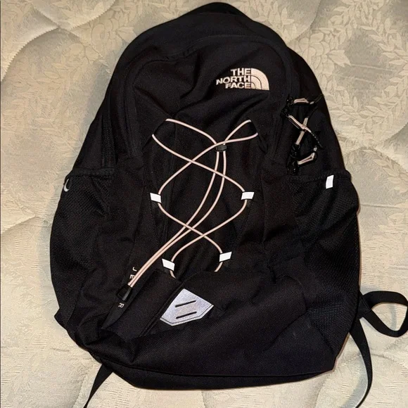 The North Face | Bags | The North Face Black Backpack With Light Pink  Accents | Poshmark